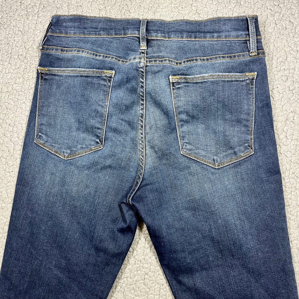FRAME Denim Le High Skinny Jeans Blanch Blue Raw Fray Step Hem Size 29 LHSKRS517 - Picture 5 of 11